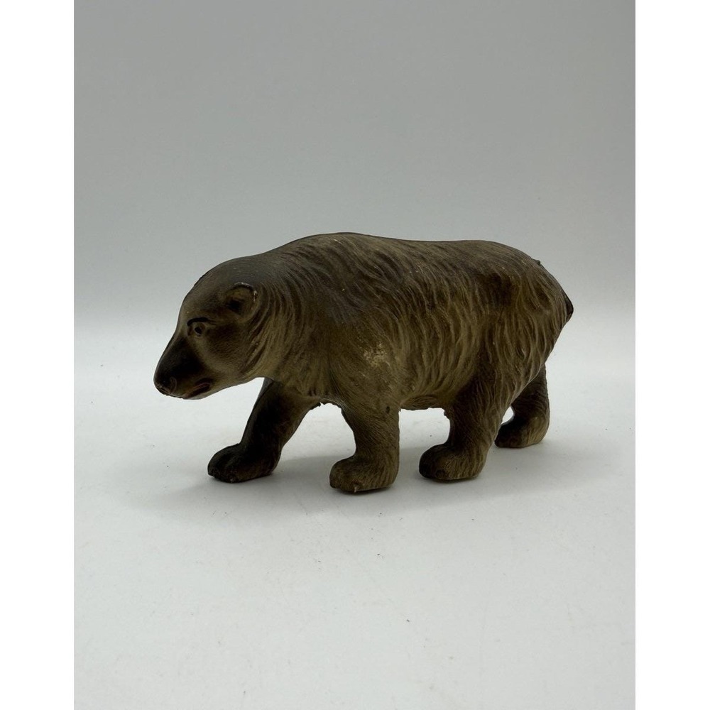Vintage Celluloid Bear Figurine Brown Walking Bear Japan 1950s 3.5"